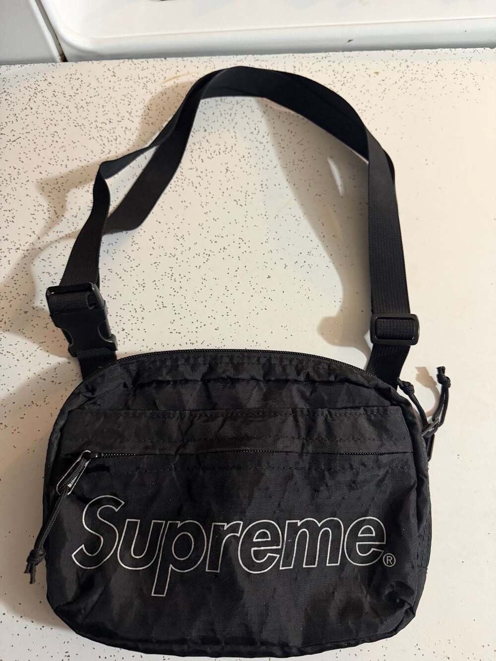 Supreme Shoulder Bag FW18 Dimension-Polyant Black